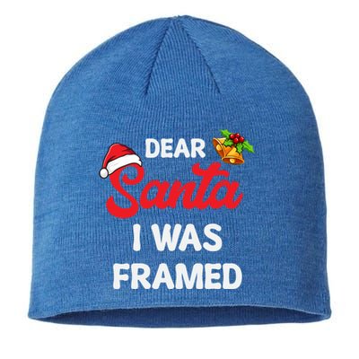 Dear Santa I Was Framed Gift Sustainable Beanie