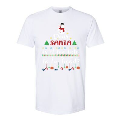 Dear Santa Is It Too Late To Be Good Funny Christmas Gift Softstyle® CVC T-Shirt