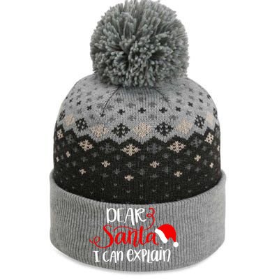 Dear Santa I Can Explain Christmas Xmas Gift The Baniff Cuffed Pom Beanie