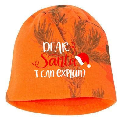 Dear Santa I Can Explain Christmas Xmas Gift Kati - Camo Knit Beanie