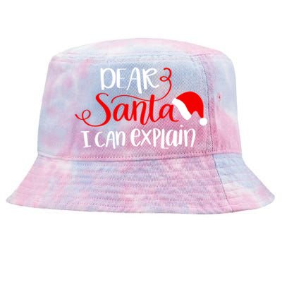 Dear Santa I Can Explain Christmas Xmas Gift Tie-Dyed Bucket Hat