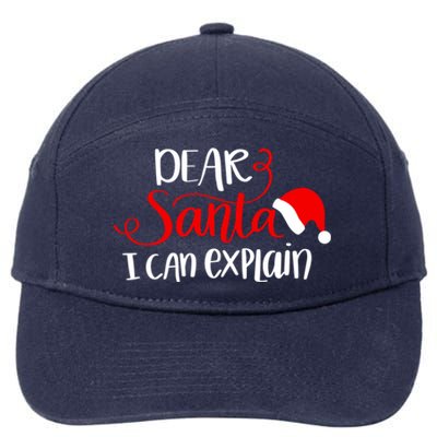 Dear Santa I Can Explain Christmas Xmas Gift 7-Panel Snapback Hat