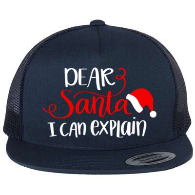 Dear Santa I Can Explain Christmas Xmas Gift Flat Bill Trucker Hat