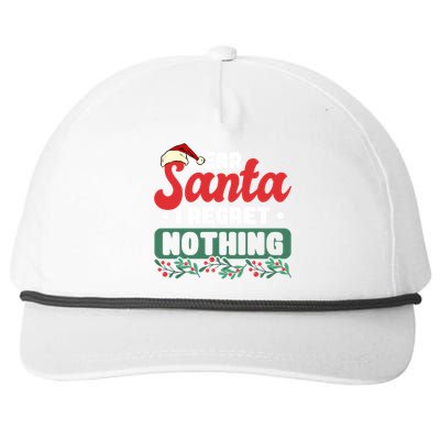 Dear Santa I Regret Nothing Meaningful Gift Snapback Five-Panel Rope Hat