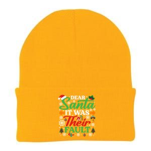 Dear Santa It Was Their Faulgift Funny Christmas Gift Knit Cap Winter Beanie