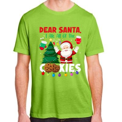 Dear Santa I Ate All Of The Christmas Cookies Baking Crew Gift Adult ChromaSoft Performance T-Shirt