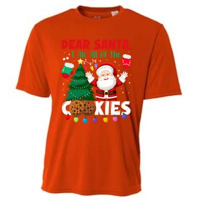 Dear Santa I Ate All Of The Christmas Cookies Baking Crew Gift Cooling Performance Crew T-Shirt