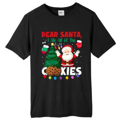 Dear Santa I Ate All Of The Christmas Cookies Baking Crew Gift Tall Fusion ChromaSoft Performance T-Shirt