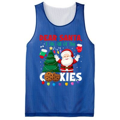 Dear Santa I Ate All Of The Christmas Cookies Baking Crew Gift Mesh Reversible Basketball Jersey Tank