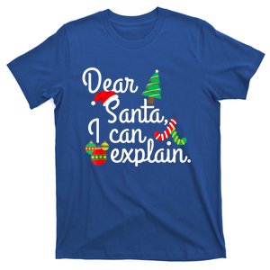 Dear Santa I Can Explain Funny Christmas Family Matching Pjs Gift T-Shirt