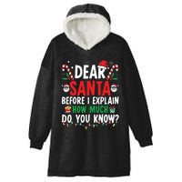 Dear Santa I Can Explain Funny Christmas Hooded Wearable Blanket