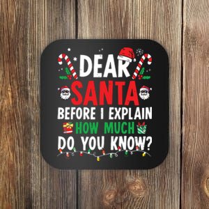 Dear Santa I Can Explain Funny Christmas Coaster