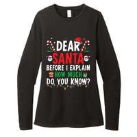 Dear Santa I Can Explain Funny Christmas Womens CVC Long Sleeve Shirt