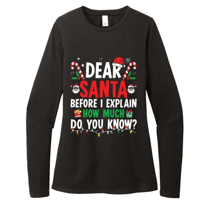 Dear Santa I Can Explain Funny Christmas Womens CVC Long Sleeve Shirt