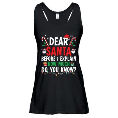 Dear Santa I Can Explain Funny Christmas Ladies Essential Flowy Tank