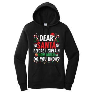 Dear Santa I Can Explain Funny Christmas Women's Pullover Hoodie