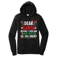 Dear Santa I Can Explain Funny Christmas Women's Pullover Hoodie