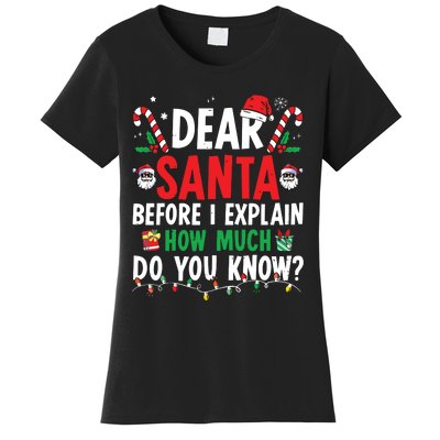 Dear Santa I Can Explain Funny Christmas Women's T-Shirt