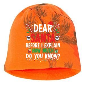 Dear Santa I Can Explain Funny Christmas Kati - Camo Knit Beanie