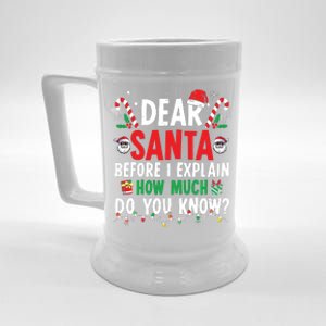 Dear Santa I Can Explain Funny Christmas Beer Stein