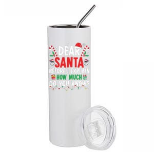 Dear Santa I Can Explain Funny Christmas Stainless Steel Tumbler