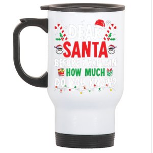 Dear Santa I Can Explain Funny Christmas Stainless Steel Travel Mug