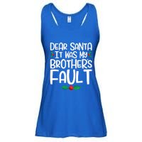 Dear Santa It Was My Brothers Fault Family Christmas Gift Ladies Essential Flowy Tank