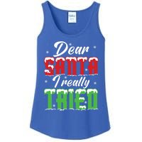 Dear Santa I Really Tried Gift Ladies Essential Tank