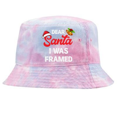 Dear Santa I Was Framed Gift Tie-Dyed Bucket Hat