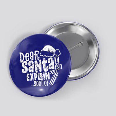 Dear Santa I Can Explain Funny Cute Christmas Vintage Cute Gift Button