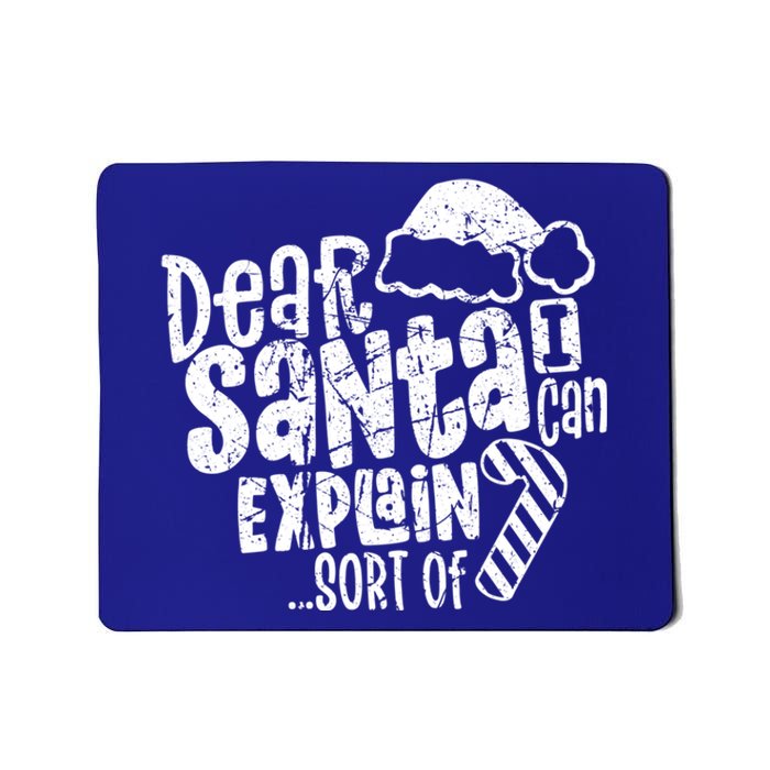 Dear Santa I Can Explain Funny Cute Christmas Vintage Cute Gift Mousepad