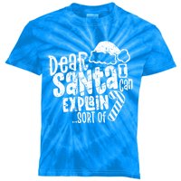 Dear Santa I Can Explain Funny Cute Christmas Vintage Cute Gift Kids Tie-Dye T-Shirt