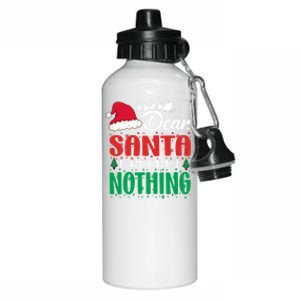 Dear Santa I Regret Nothing For Christmas Holiday Gift Aluminum Water Bottle