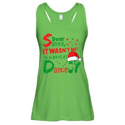 Dear Santa It WasnT Me IM Always At Dance Ballet Xmas Ladies Essential Flowy Tank