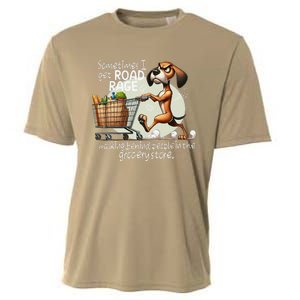 Dog Sometimes I Get Road Rage Walking Behind People Cooling Performance Crew T-Shirt