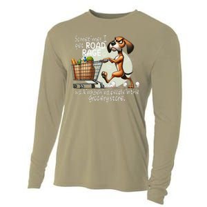 Dog Sometimes I Get Road Rage Walking Behind People Cooling Performance Long Sleeve Crew