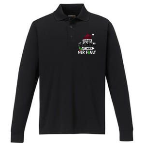 Dear Santa It Was Her Fault His And Her Christmas Meaningful Gift Performance Long Sleeve Polo