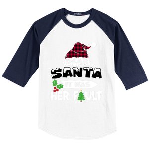 Dear Santa It Was Her Fault His And Her Christmas Meaningful Gift Baseball Sleeve Shirt