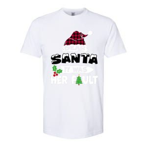 Dear Santa It Was Her Fault His And Her Christmas Meaningful Gift Softstyle CVC T-Shirt