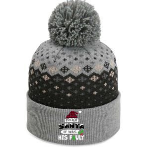 Dear Santa It Was His Fault His And Her Christmas Cute Gift The Baniff Cuffed Pom Beanie