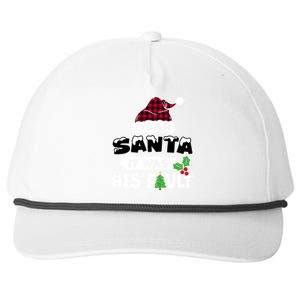 Dear Santa It Was His Fault His And Her Christmas Cute Gift Snapback Five-Panel Rope Hat