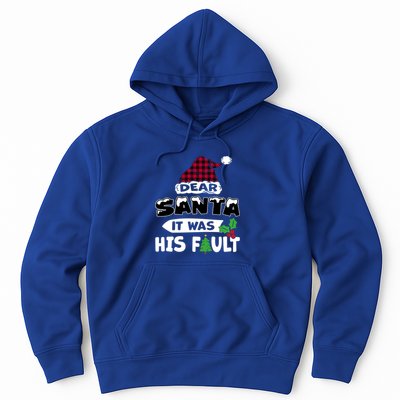 Dear Santa It Was His Fault His And Her Christmas Cute Gift Hoodie