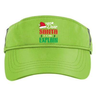 Dear Santa I Can Explain Gift Christmas Funny Novelty Gift Adult Drive Performance Visor