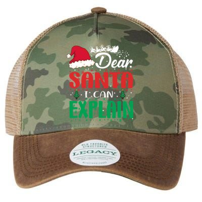 Dear Santa I Can Explain Gift Christmas Funny Novelty Gift Legacy Tie Dye Trucker Hat