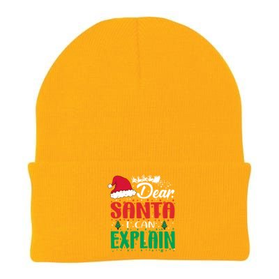 Dear Santa I Can Explain Gift Christmas Funny Novelty Gift Knit Cap Winter Beanie