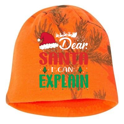 Dear Santa I Can Explain Gift Christmas Funny Novelty Gift Kati - Camo Knit Beanie