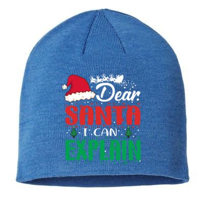 Dear Santa I Can Explain Gift Christmas Funny Novelty Gift Sustainable Beanie