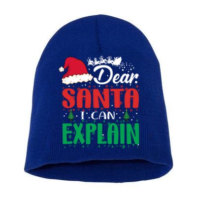 Dear Santa I Can Explain Gift Christmas Funny Novelty Gift Short Acrylic Beanie