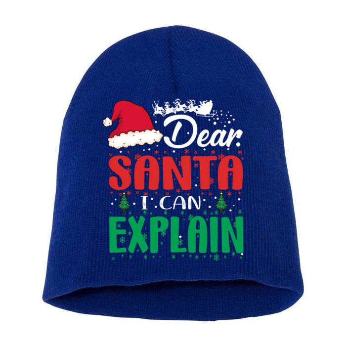 Dear Santa I Can Explain Gift Christmas Funny Novelty Gift Short Acrylic Beanie