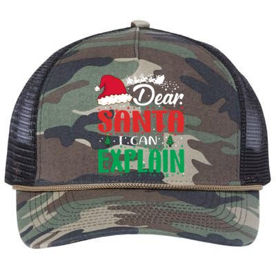 Dear Santa I Can Explain Gift Christmas Funny Novelty Gift Retro Rope Trucker Hat Cap